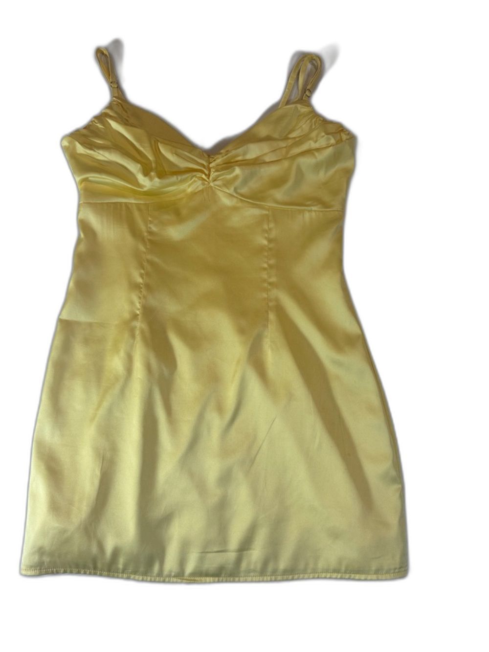 Beginning Boutique Pale Yellow Satin Slip